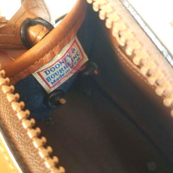 Vintage Dooney & Bourke AWL Leather Small Satchel Navy - Picture 5 of 6